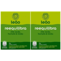 Chá Leão Reequilibra Hortelã e Limão 2 Caixas com 10 Sachês