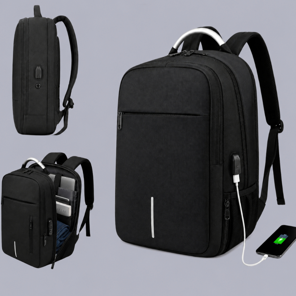 Mochila Executiva impermeável Antifurto USB P2 Notebook 15.6 Unissex