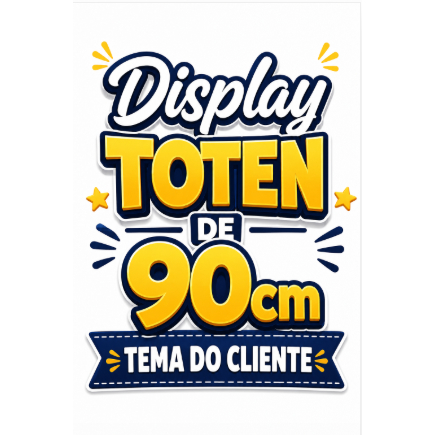 DISPLAY DE CHÃO OU APLIQUE COM 90CM TEMA DO CLIENTE