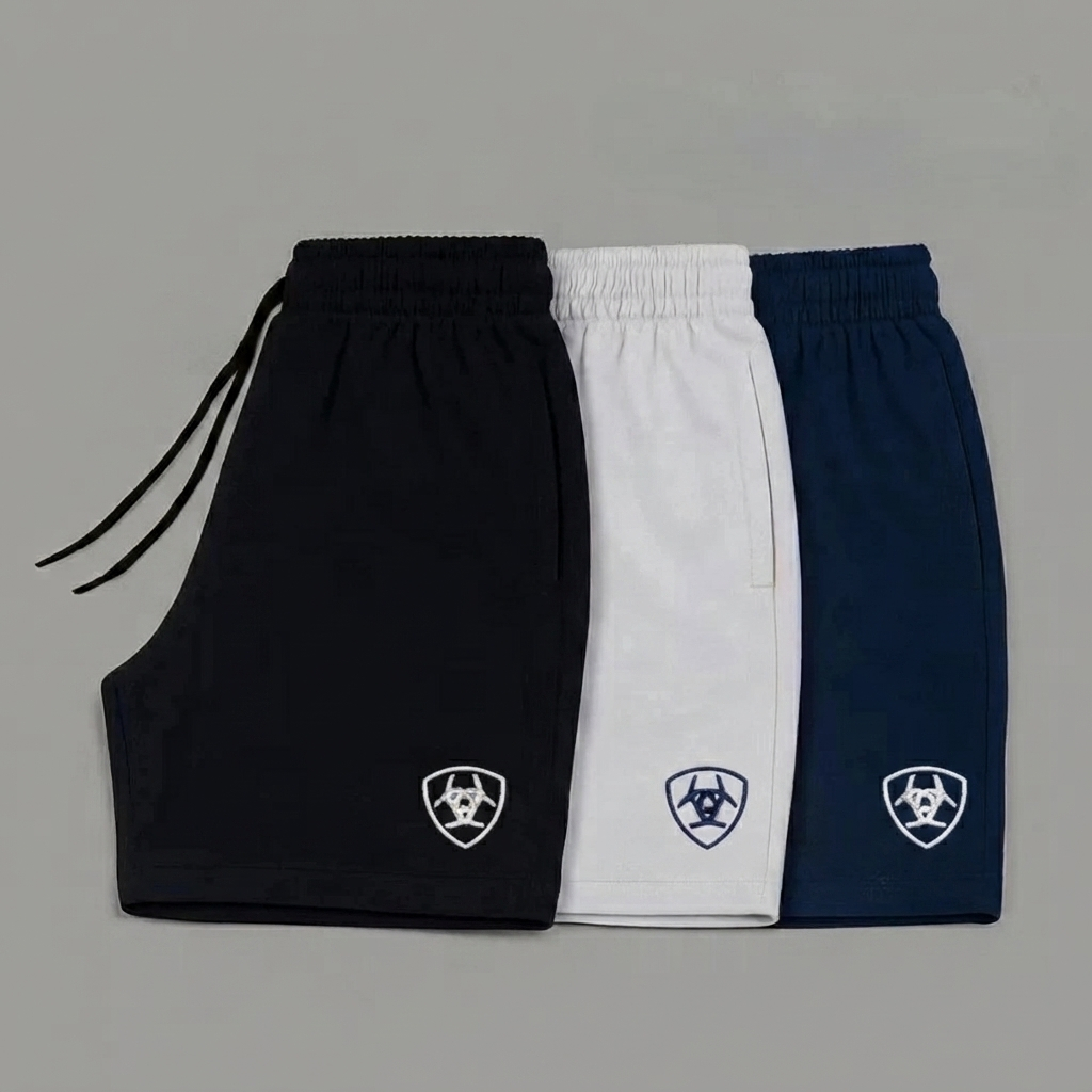 Kit 3 Shorts Esportiva Masculino Tactel Elastano Texas Farm Bermuda Country Agro Moda Masculina Leve Confortável Praia
