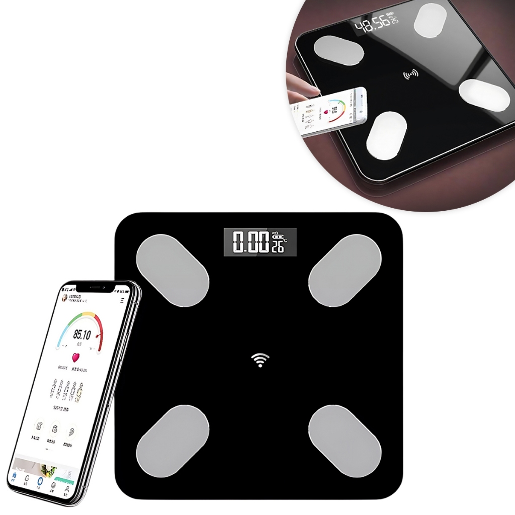 Balança Digital Bioimpedância Corporal 180kg Aplicativo -N6