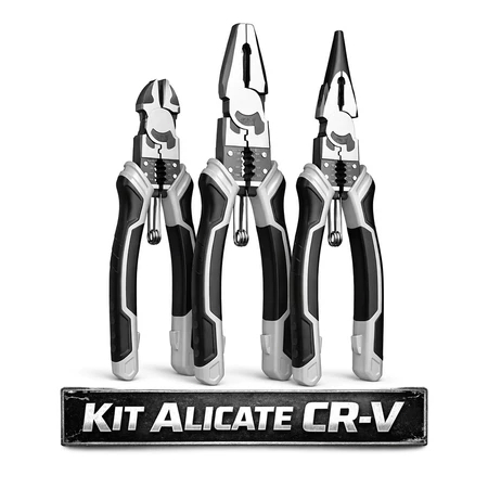 Kit 3 multifuncional wire stripper para eletricista, alicates, ferramenta de crimpagem, corte descascador de fio mt245