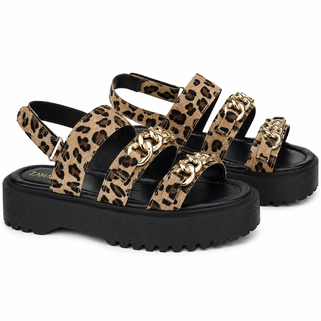 Sandália Feminina Papete Plataforma Flatform Tratorada Birken Confortável Moda Casual