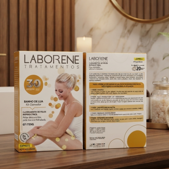 KIT BANHO DE LUA - (7 ITENS ) clareador de pêlos, laborene