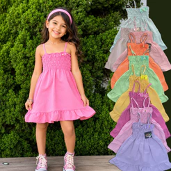 Vestido Infantil Elastico 6 meses a 4 anos