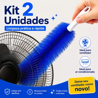 KIT 2 Escovas De Ventilador Flexível Microfibra Removedor De Poeira Doméstica Limpeza Dobrável Ar Co