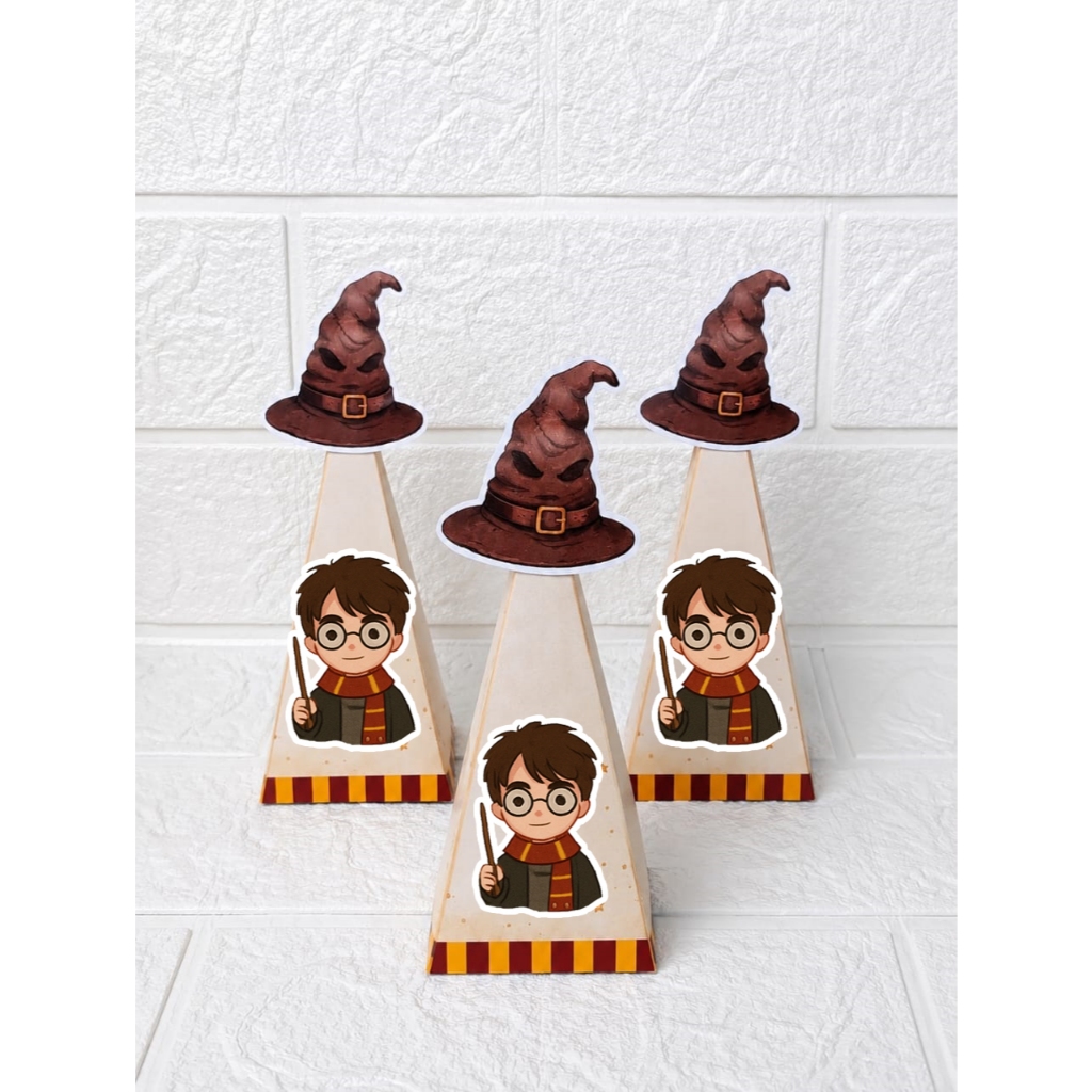 Kit Caixinhas Pirâmide personalizadas HARRY POTTER - Lembrancinha de Festa Infantil