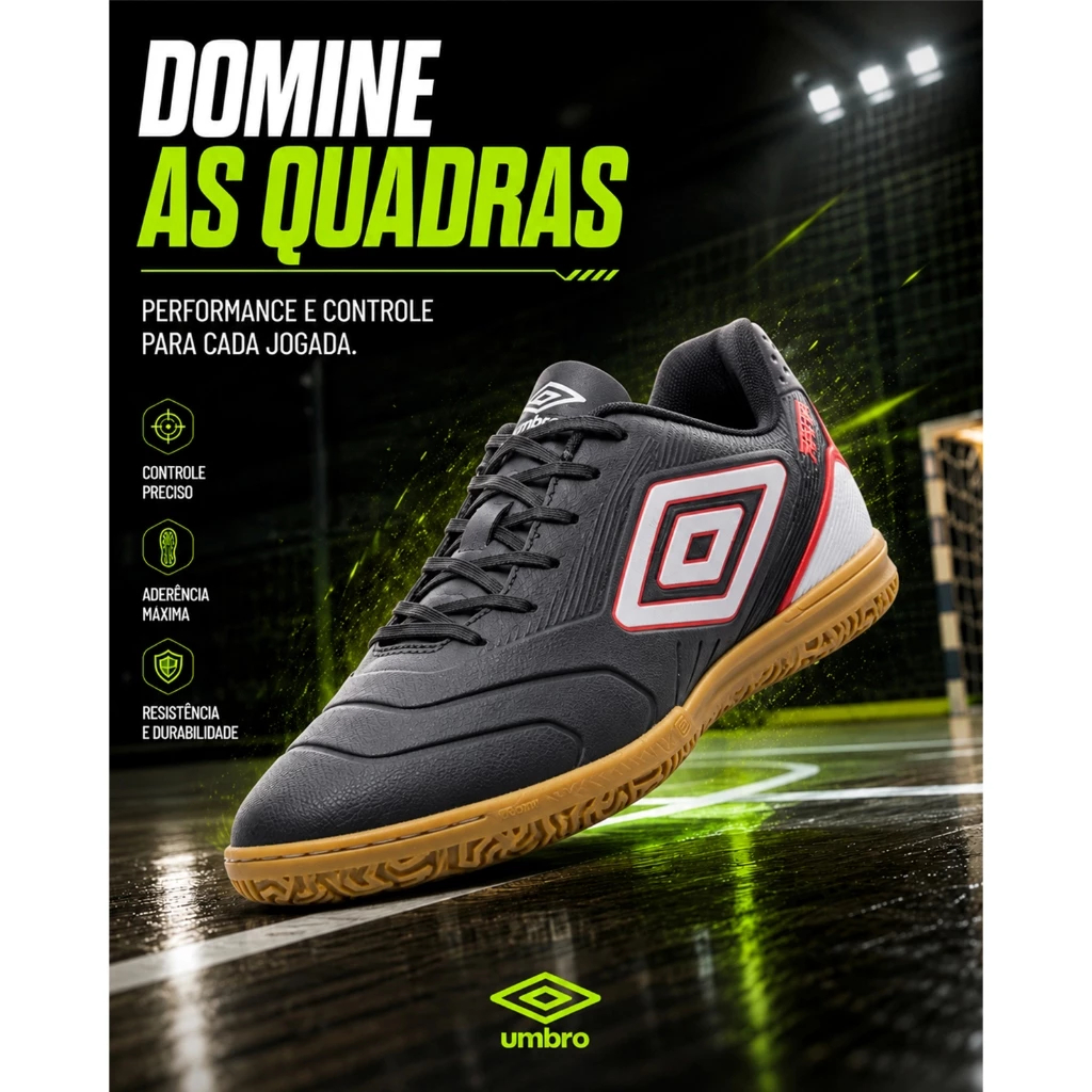 Chuteira de Futsal Umbro Attak III Original Chuteira Futsal Masculino Adulto Fut