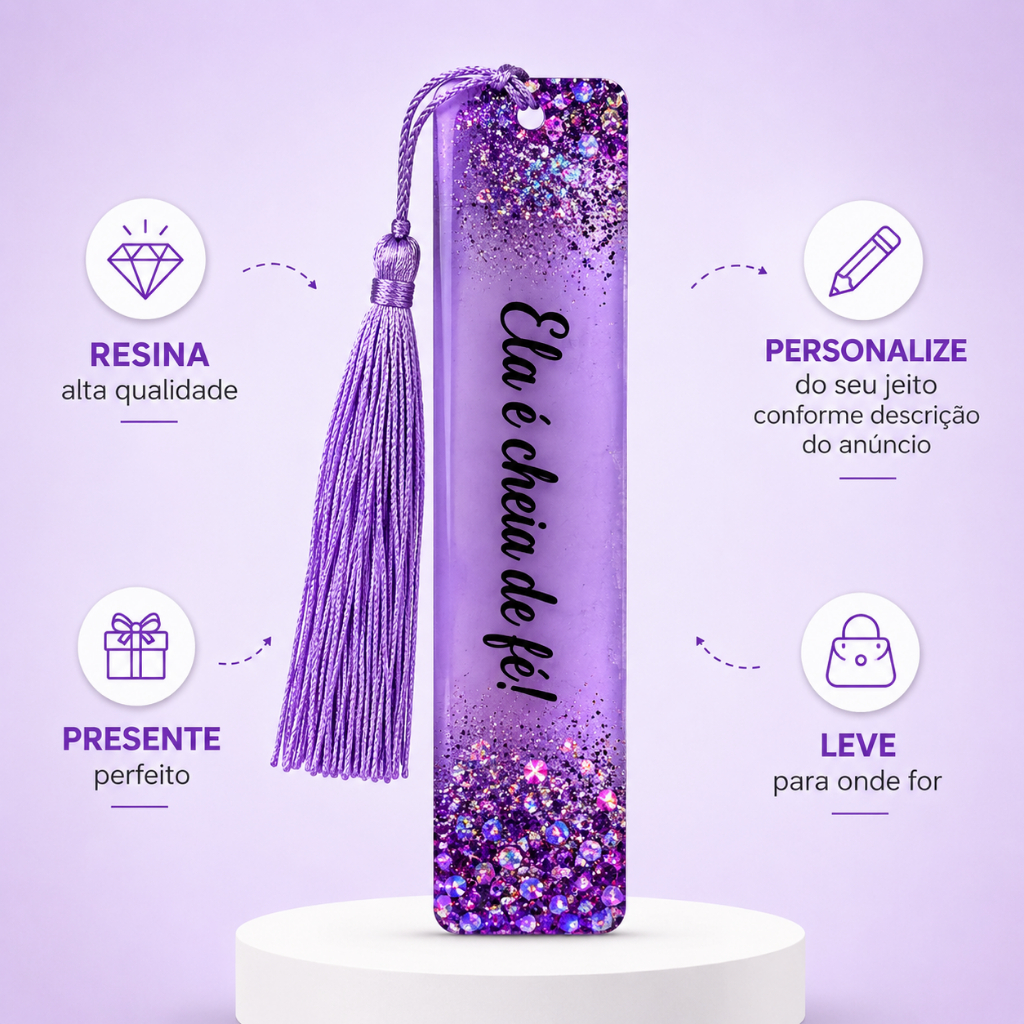 Marca Pagina Livro Biblia Personalizado Frase Nome Presente BookTok Bookstagram Clube do Livro — imagem 2 de 2