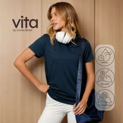 Lovito Vita Camiseta Feminina Esportiva Lisa OTB20172047