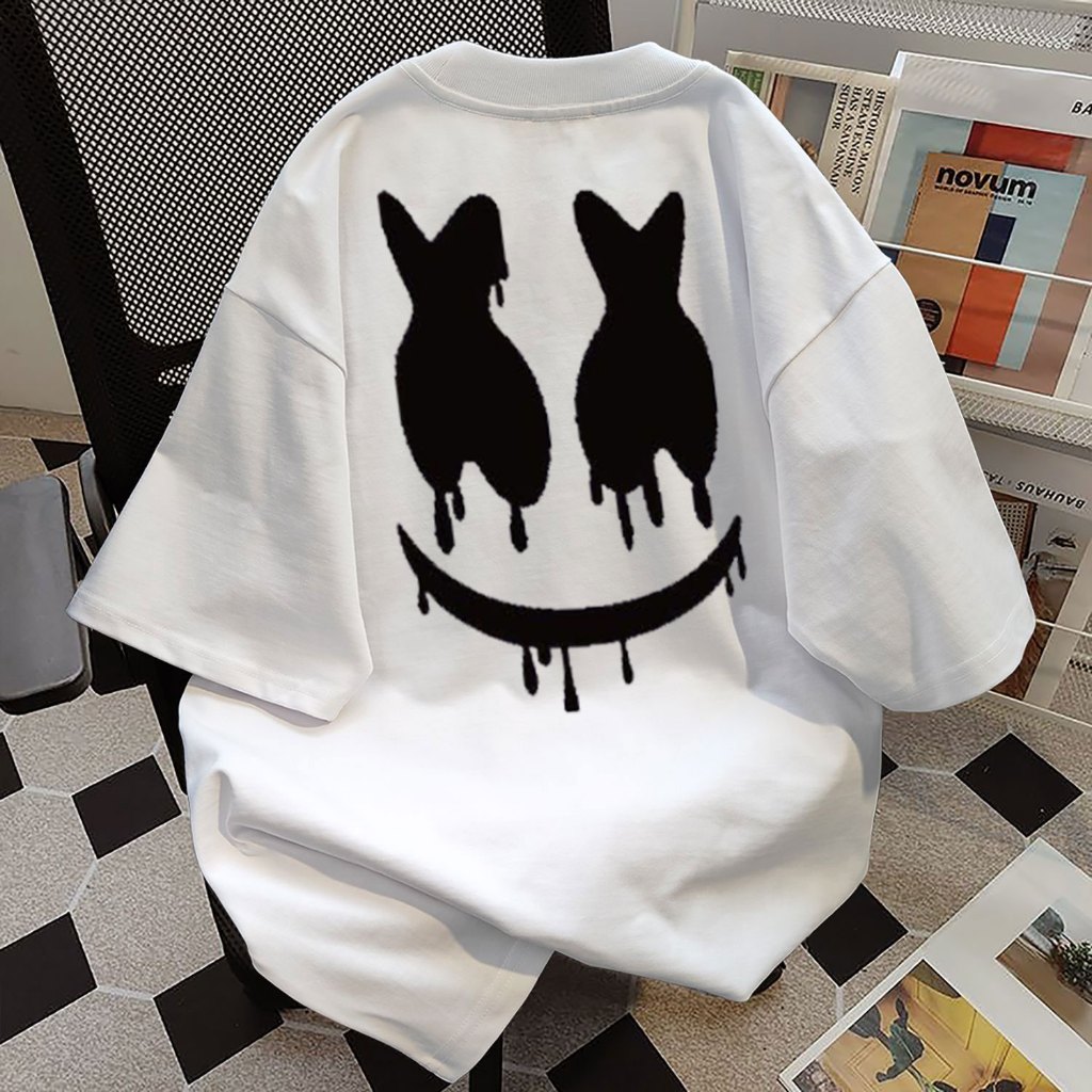 Camiseta Casual Para Dia a Dia Com Estampa Streetwear, Oversized, 100% Algodão, Respirável, Unissex C1801