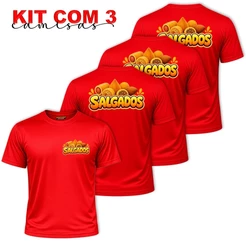 KIT COM 3 Camisas Camisetas Uniforme Profissional Unissex SALGADOS Vendedor Autônomo Torta Coxinha Rissole Dry Fit