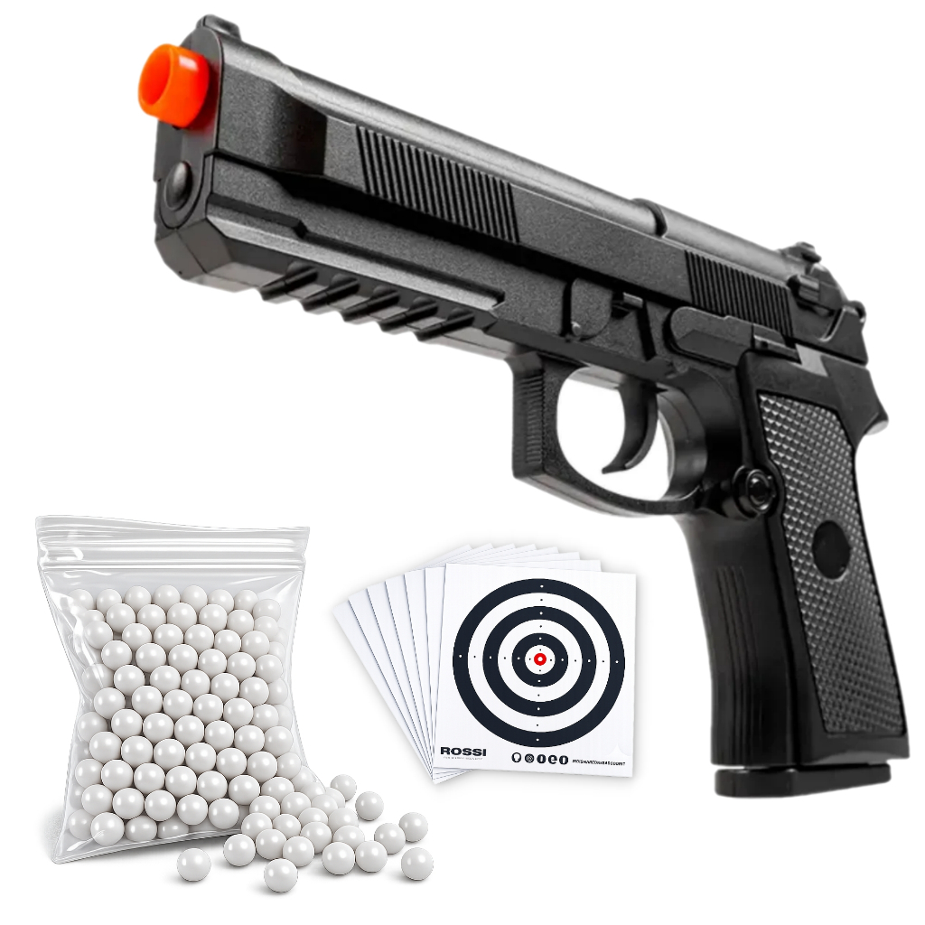Pistola De Airsoft Spring Pt92 V21 6mm Vg - Rossi