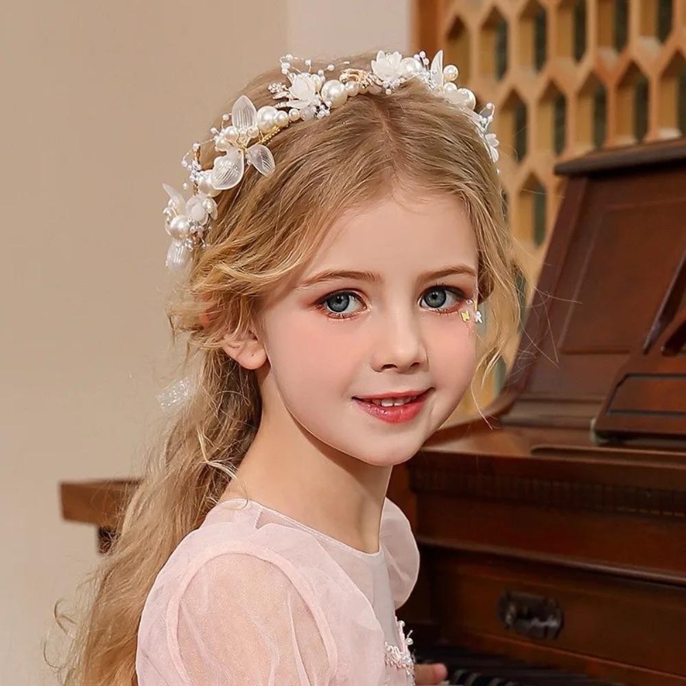 Tiaras Acessório de Cabelo para Noiva Daminhas Debutantes Luxo com Cristais Brilhantes e Pérolas