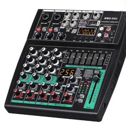 Mixer de Áudio Digital Profissional 04U para Amplificador de Mistura de Áudio e Karaokê