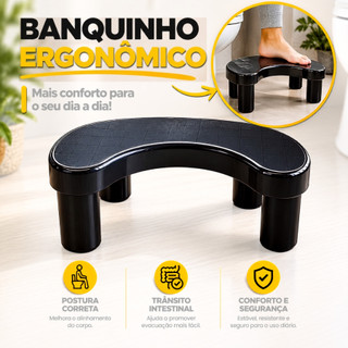 Banquinho Para Apoio Dos Pes Banheiro Cocoras Ergonomico Antiderrapante Descanso De Pe Po…