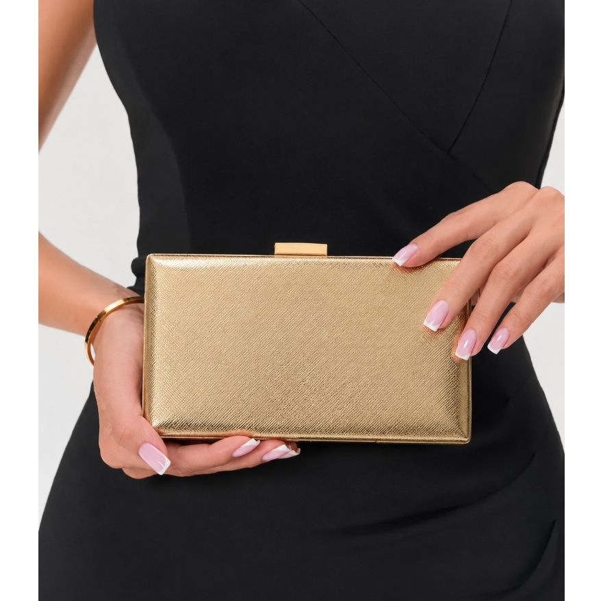 Bolsa Feminina Clutch Metal Dourada Prateada Metalizada De Festa Casamento Madrinhas Luxo