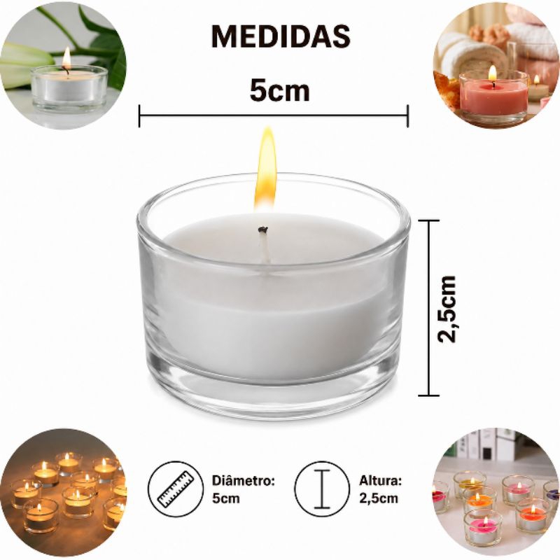 ✨ MINI CASTIÇAL DE VIDRO COM VELA FLUTUANTE ✨– Delicadeza e Elegância para sua Decoração! ✨ — imagem 2 de 2