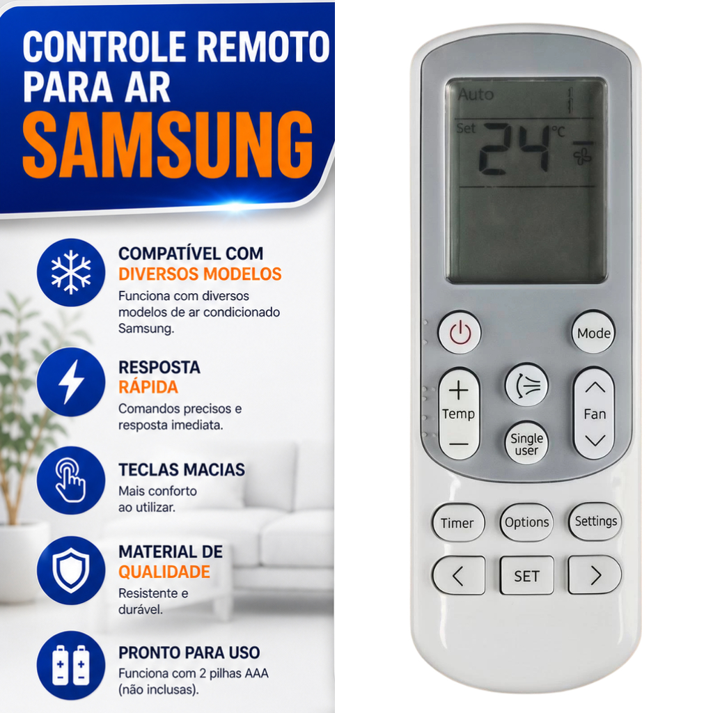 Controle Para Ar Condicionado Samsung Split Smart Inverter Virus Doctor