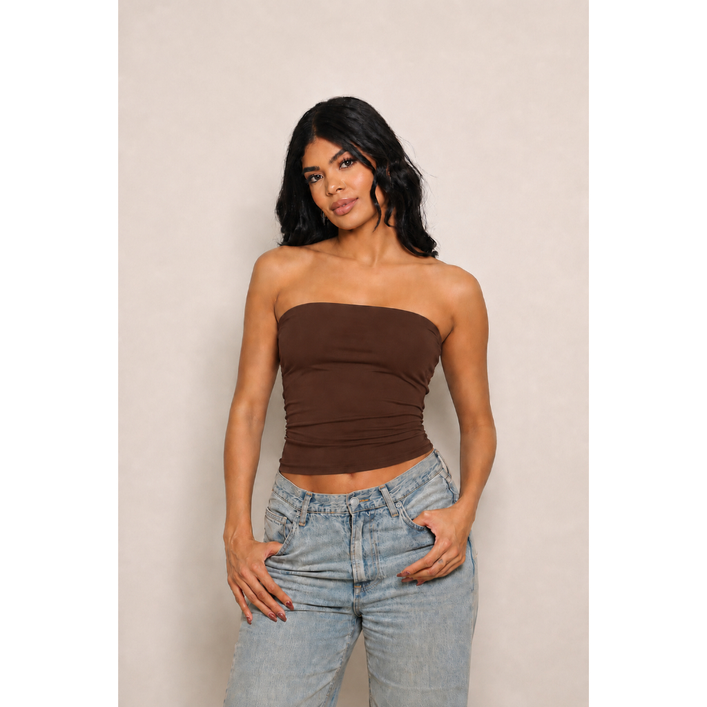 Blusa Feminina Tube Top Forrada - Tomara que Caia Sem Alça - Basica · foto 2