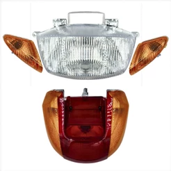 Kit Completo Farol + Par de Piscas + Lanterna Traseira Biz 100 1998 1999 2000 2001 2002 2003 2004 2005 Completa