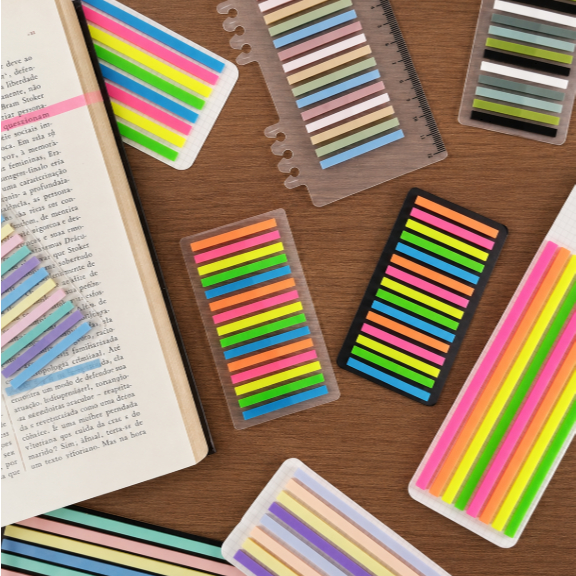 Notas adesivas stick note flags fininho marcador de página