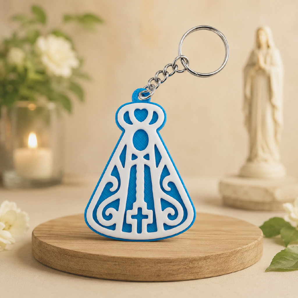 Chaveiro Religioso Nossa Senhora Aparecida Lembrancinha Católica Presente Igreja Evento Fé