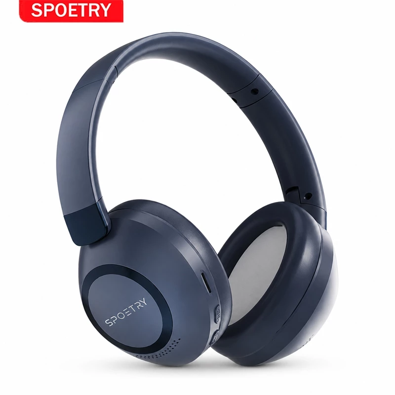 Fone de Ouvido Gamer SPOETRY T580 Bluetooth - Leve e Dobrável CONFORTO INCRÍVEL Mic Anti-Ruído - Perfeito para Jogos