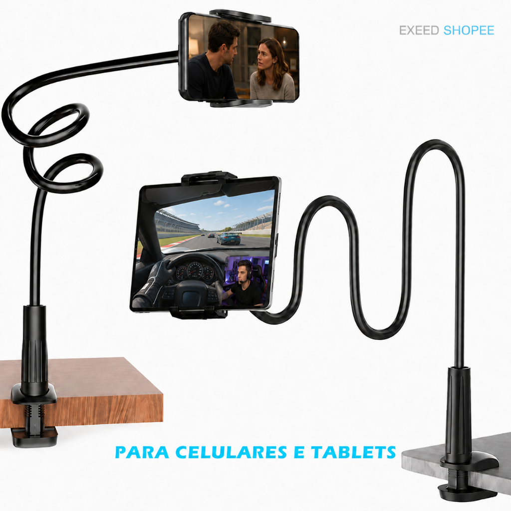 Suporte flexível preguiçoso 360° adequado para celular/tablet Desktop Suporte Para Pescoço De Ganso