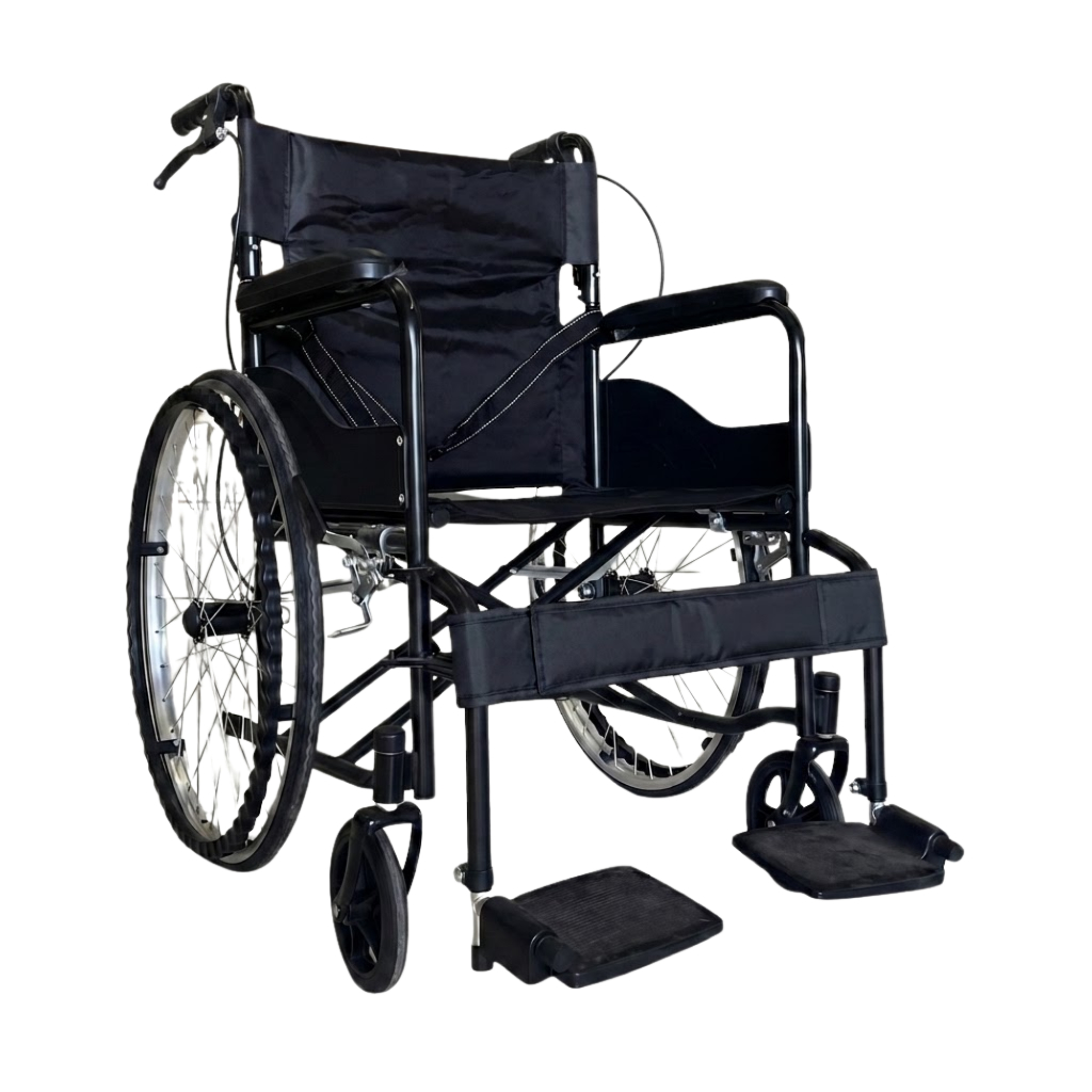 Cadeira De Rodas para Idoso BK Adulto Dobrável Resistente Suporta até 120 KG