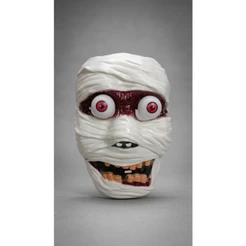 Mascara De Múmia Halloween Com Olhos Pop Out Mola Que Mexem Fantasia