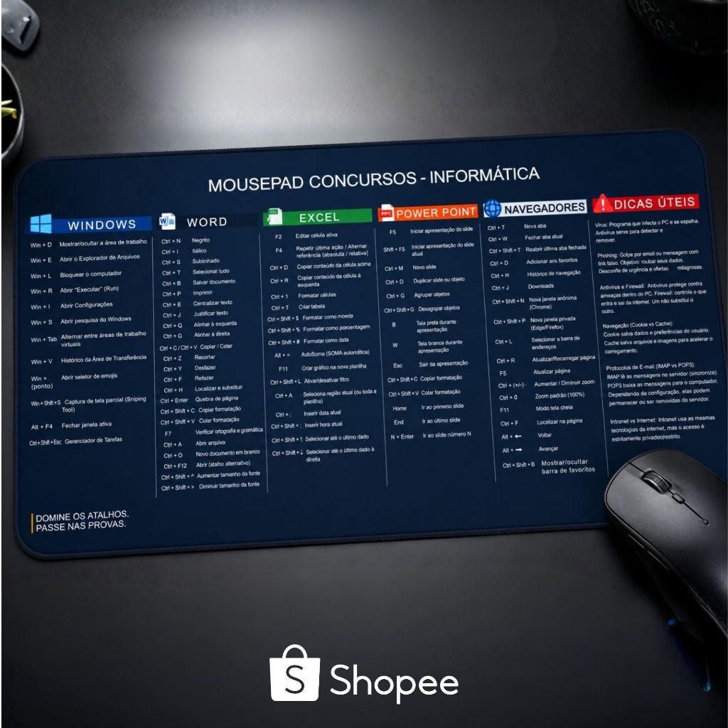 Mouse pad Informática para Concursos