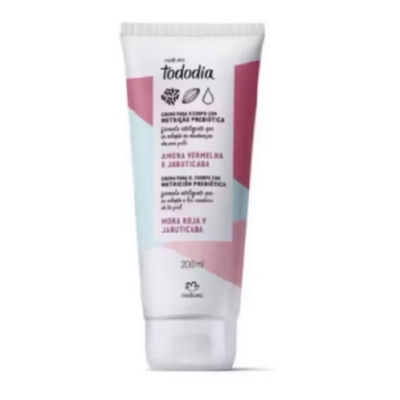 Creme Desodorante Nutritivo para o Corpo Tododia Amora Vermelha e Jabuticaba 200ml