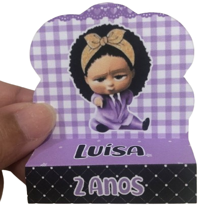 Pegue e Monte Porta Bis Duplo Personalizado PODEROSA CHEFINHA LILÁS Lembrancinhas Festas Aniversários Infantil Mimos