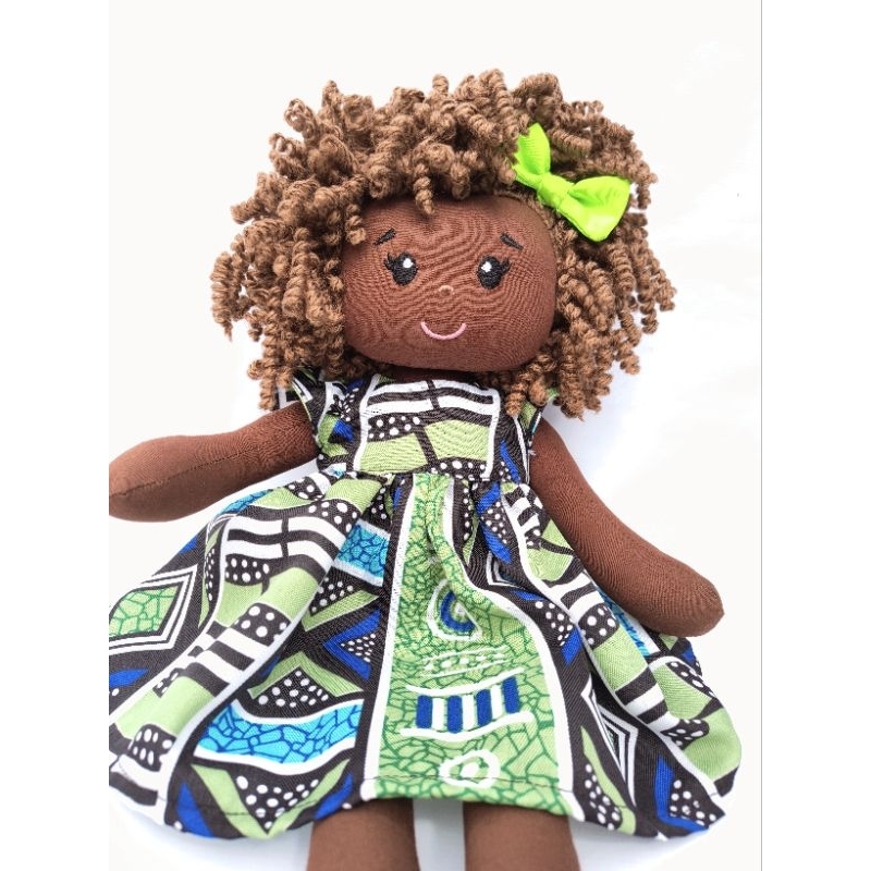 Boneca Negra 35cm  Removível Presente Infantil Artesanal