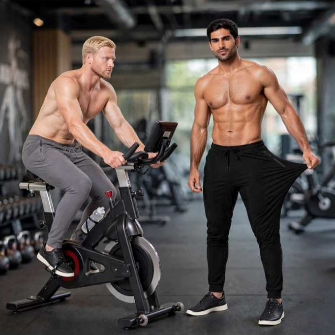 Calça Jogger Masculina Slim Fit Dry Fit Poliamida Elastano Bolsos Embutidos Com Zíper Confortável Para Esporte E Dia a D