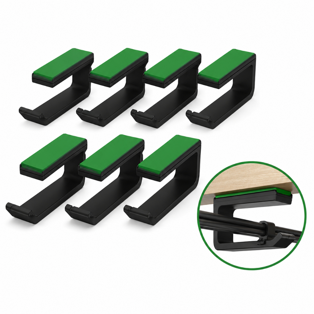 Passa fio kit organizador de cabos 4/8/16 unidades para mesa, escritorio, setup home office