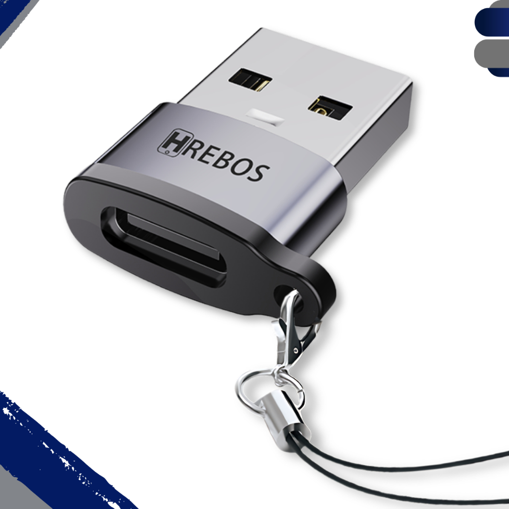 Adaptador OTG 3.0 Conector USB Macho X Tipo-C Fêmea Conversor - Carregamento e Transmissão de Dados