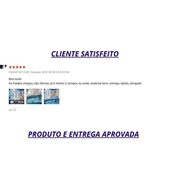 FRALDA BABY SEC PACOTÃO P 100 - M 90 - G 80 - EG 70 - XXG 56 Unidades Pacotão 1º Linha — imagem 2 de 2