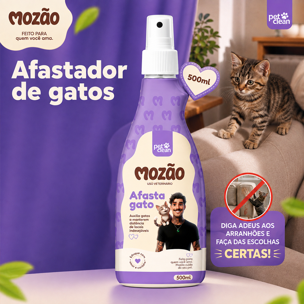 Educador Sanitário Xô Gatinho Pet Clean para Gatos 500 ml Afasta Gato De Lugares Indesejáveis