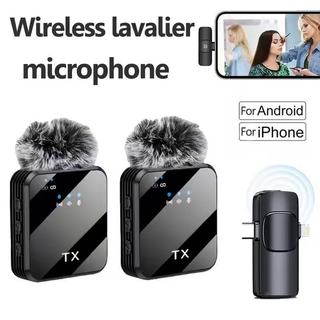 Microfone Lapela Duplo Sem Fio Para iPhone/Android 2em1 Profissional Magnético Redução de…