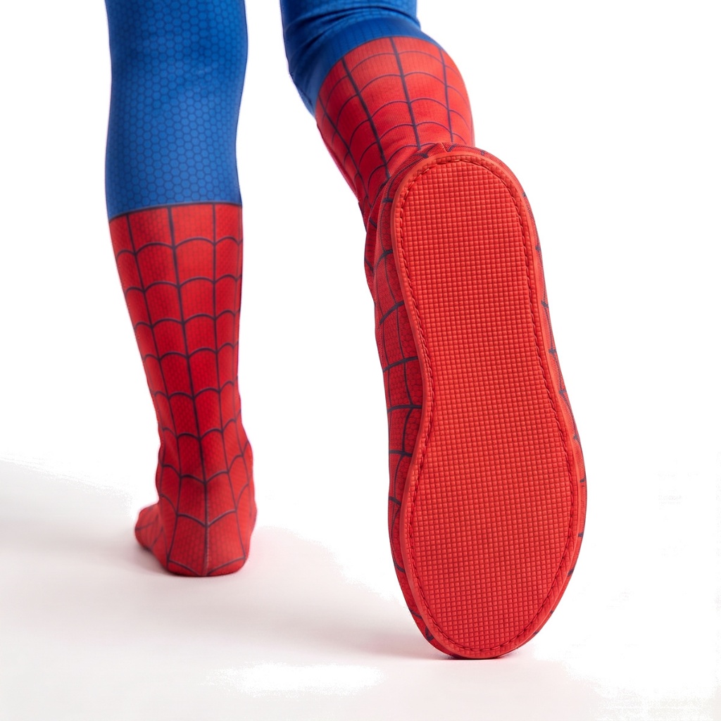 Fantasia Homem Aranha Adulto e Infantil Cosplay Traje Macacão Lycra Spandex Máscara Solado Antiderrapante — imagem 2 de 2