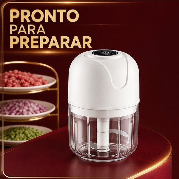 Processador de Alimentos Mini Elétrico USB Fácil Limpeza Triturador Portátil Cozinha