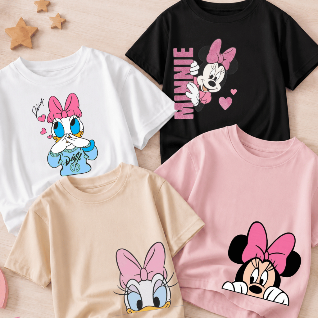 kIT 4 Camisetas Infantil Novidade Delicadas Para Meninas 2 Ao 16