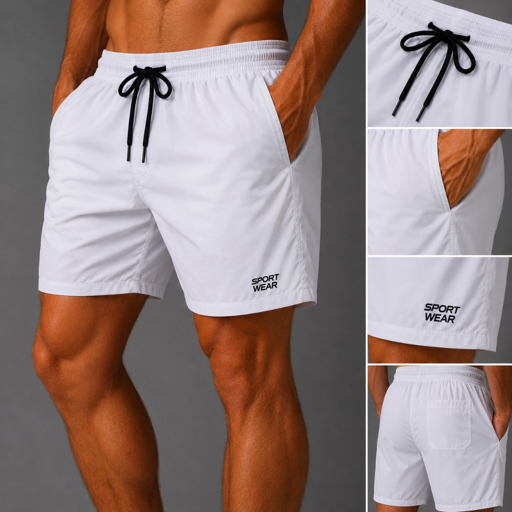 Short Masculino Tactel Elastano 3 Bolsos Praia Academia Plus Size P ao G5