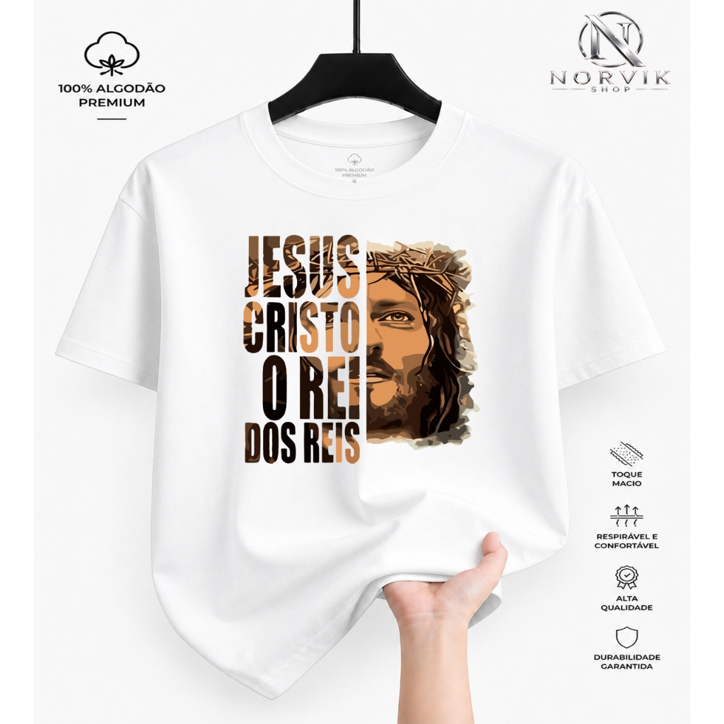 Camisa basica Jesus camisa oversized camiseta masculina streetwear algodão Blusa de algodao unissex