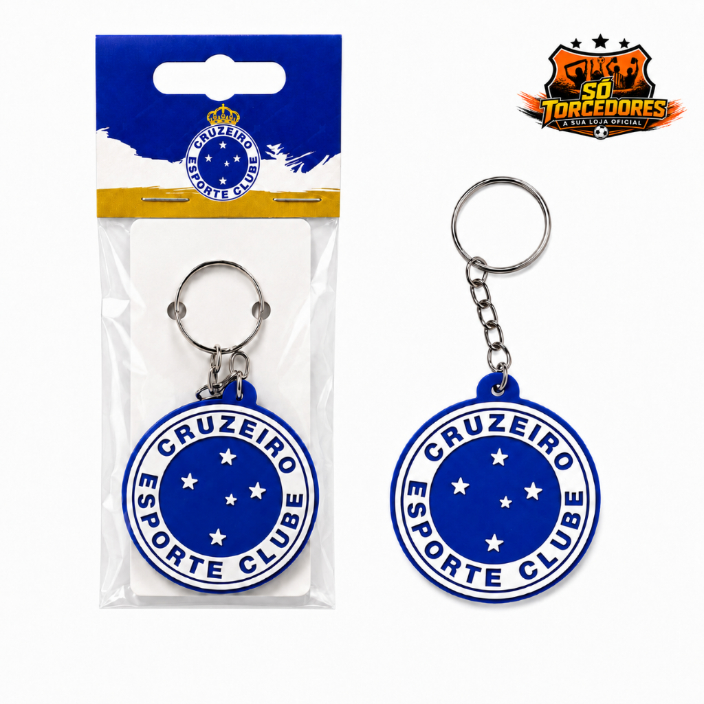 CHAVEIRO CRUZEIRO OFICIAL ESCUDO EMBORRACHADO