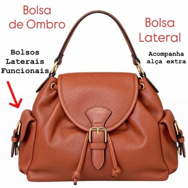 Bolsa Feminina Media Ombro ou Transversal Tiracolo Estilo Saco Espaçosa Couro PU Casual Estilosa Dia Dia Elegante