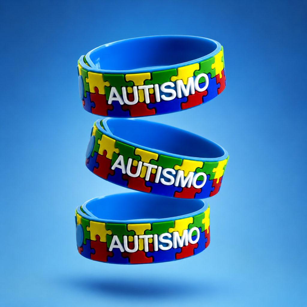 3 Pulseiras Ajustáveis P/ Autismo/autistas - Quebra Cabeça