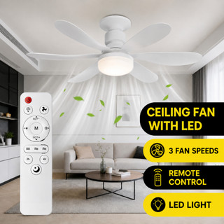 Ventilador De Teto Wind Light Silent Ponente Controle Remoto Lâmpada Led Silenciosa